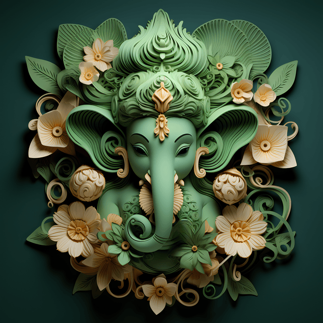 Eco friendly Ganesha idol